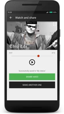 Thuglife Video Maker android App screenshot 1